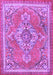 Machine Washable Persian Purple Traditional Area Rugs, wshtr2746pur