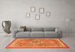 Machine Washable Persian Orange Traditional Area Rugs in a Living Room, wshtr2746org