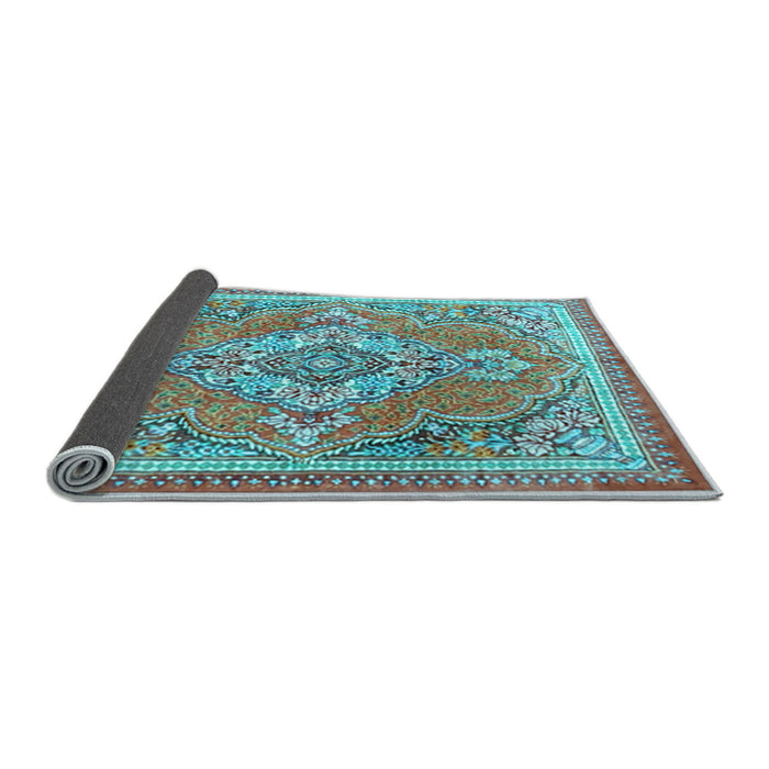Sideview of Persian Light Blue Traditional Rug, tr2746lblu