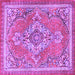 Square Persian Purple Traditional Rug, tr2746pur