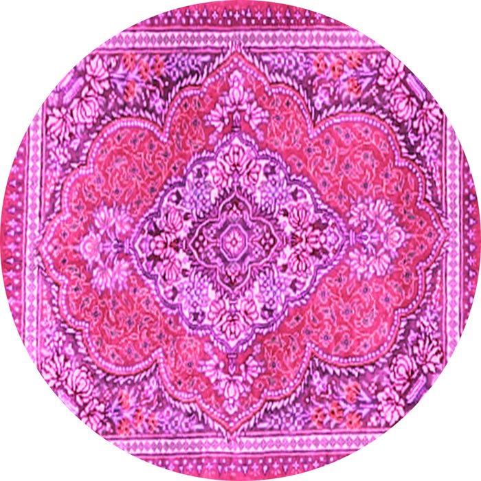 Round Persian Pink Traditional Rug, tr2746pnk