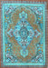 Machine Washable Persian Light Blue Traditional Rug, wshtr2746lblu