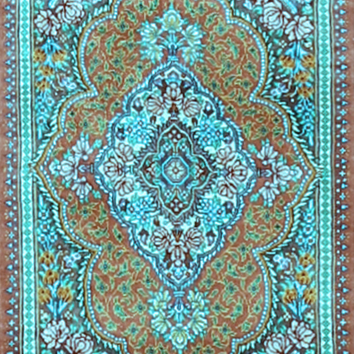 Machine Washable Persian Light Blue Traditional Rug, wshtr2746lblu