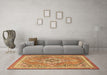 Machine Washable Persian Brown Traditional Rug in a Living Room,, wshtr2746brn