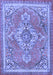 Machine Washable Persian Blue Traditional Rug, wshtr2746blu