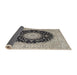 Sideview of Traditional Gray Medallion Rug, tr2747