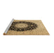 Sideview of Machine Washable Medallion Brown Traditional Rug, wshtr2747brn