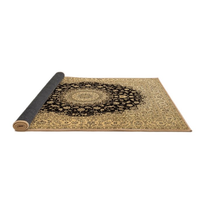 Sideview of Medallion Brown Traditional Rug, tr2747brn