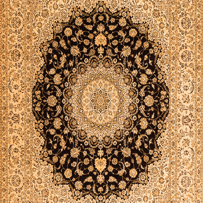 Medallion Orange Traditional Rug, tr2747org