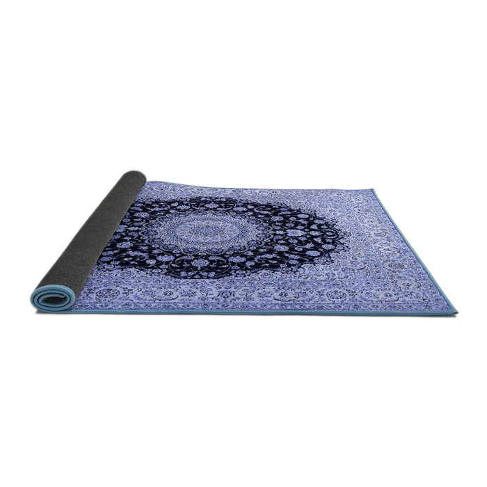 Sideview of Medallion Blue Traditional Rug, tr2747blu