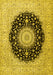 Medallion Yellow Traditional Rug, tr2747yw