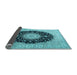 Sideview of Medallion Light Blue Traditional Rug, tr2747lblu