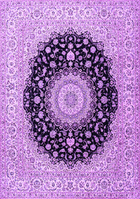 Medallion Purple Traditional Rug, tr2747pur