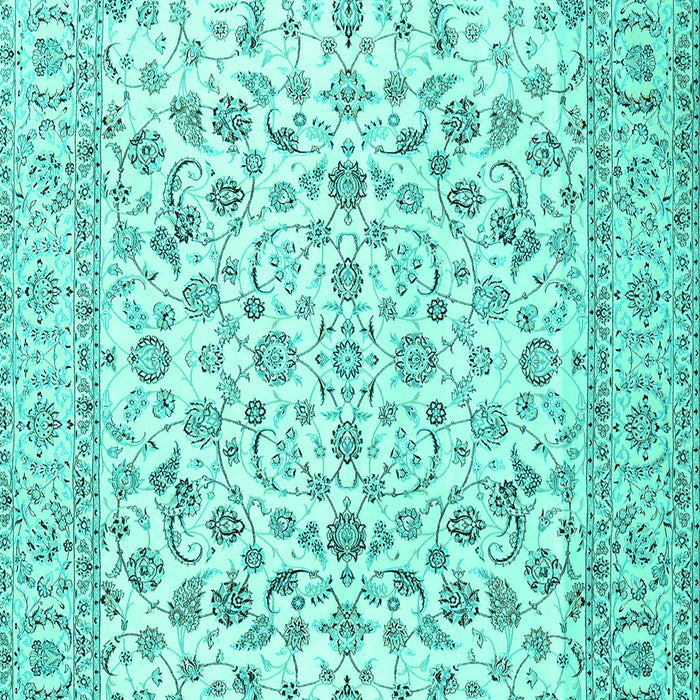 Machine Washable Persian Turquoise Traditional Area Rugs, wshtr2748turq