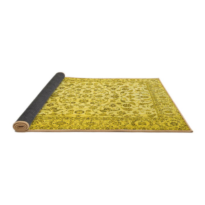 Sideview of Persian Yellow Traditional Rug, tr2748yw