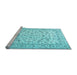 Sideview of Machine Washable Persian Light Blue Traditional Rug, wshtr2748lblu