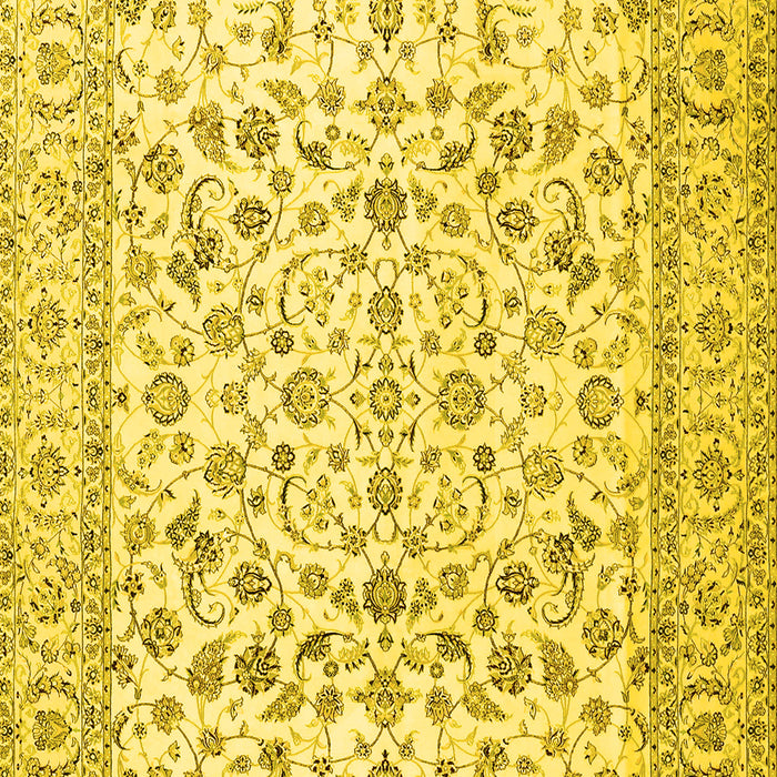 Machine Washable Persian Yellow Traditional Rug, wshtr2748yw
