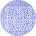 Round Persian Blue Traditional Rug, tr2748blu