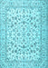 Machine Washable Persian Light Blue Traditional Rug, wshtr2748lblu