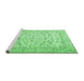 Sideview of Machine Washable Persian Emerald Green Traditional Area Rugs, wshtr2748emgrn