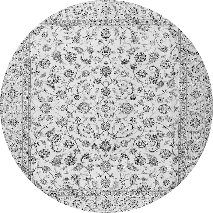 Machine Washable Persian Gray Traditional Rug, wshtr2748gry