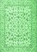 Machine Washable Persian Emerald Green Traditional Area Rugs, wshtr2748emgrn