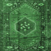 Square Persian Emerald Green Traditional Rug, tr2749emgrn