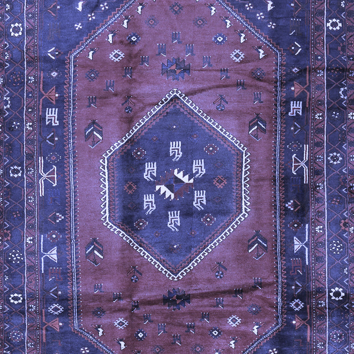 Machine Washable Persian Blue Traditional Rug, wshtr2749blu