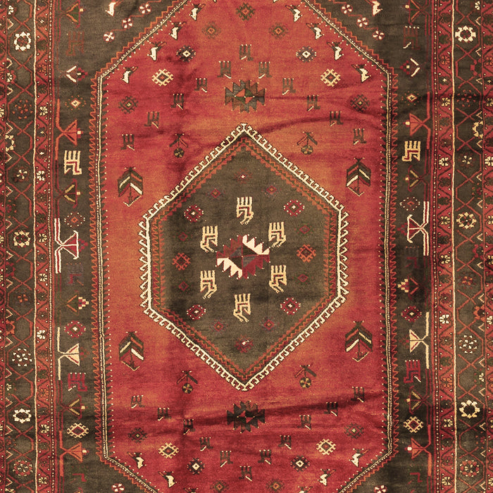 Machine Washable Persian Brown Traditional Rug, wshtr2749brn
