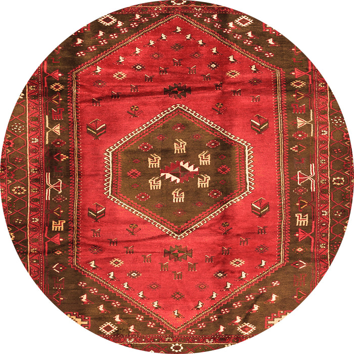 Machine Washable Persian Orange Traditional Area Rugs, wshtr2749org