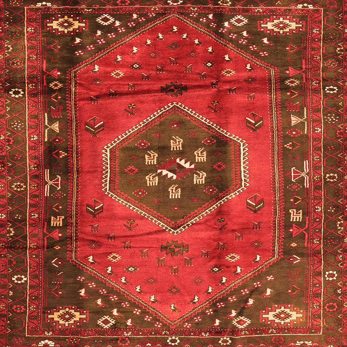 Serging Thickness of Persian Orange Traditional Rug, tr2749org