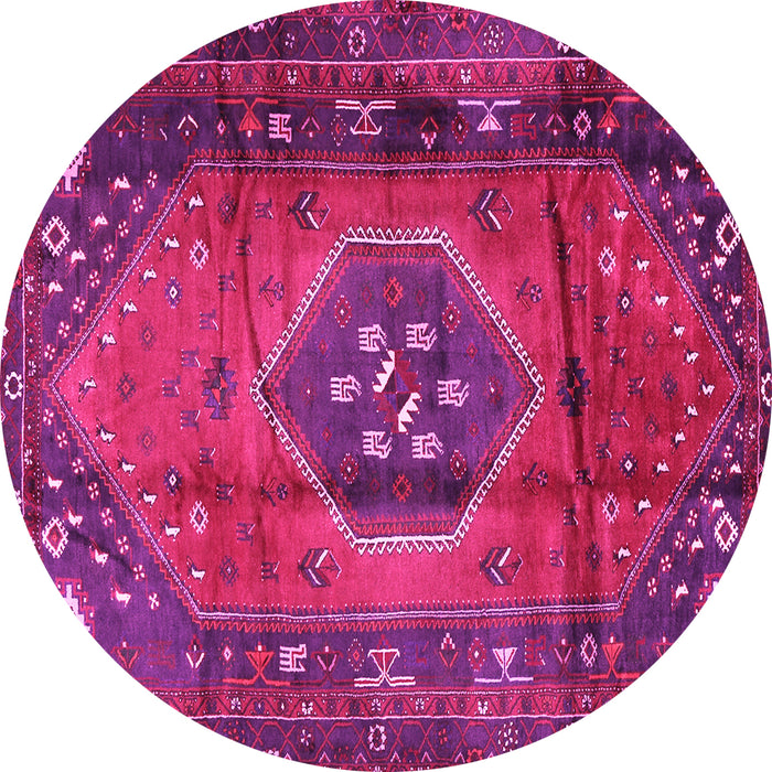 Round Persian Pink Traditional Rug, tr2749pnk
