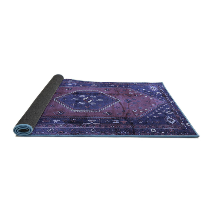 Sideview of Persian Blue Traditional Rug, tr2749blu