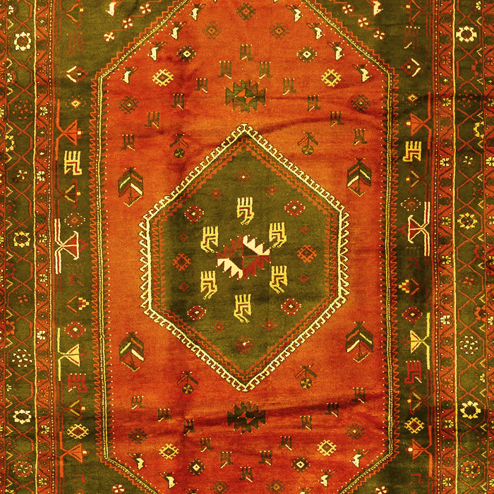 Machine Washable Persian Yellow Traditional Rug, wshtr2749yw
