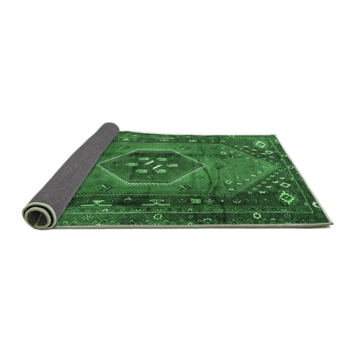 Sideview of Persian Emerald Green Traditional Rug, tr2749emgrn