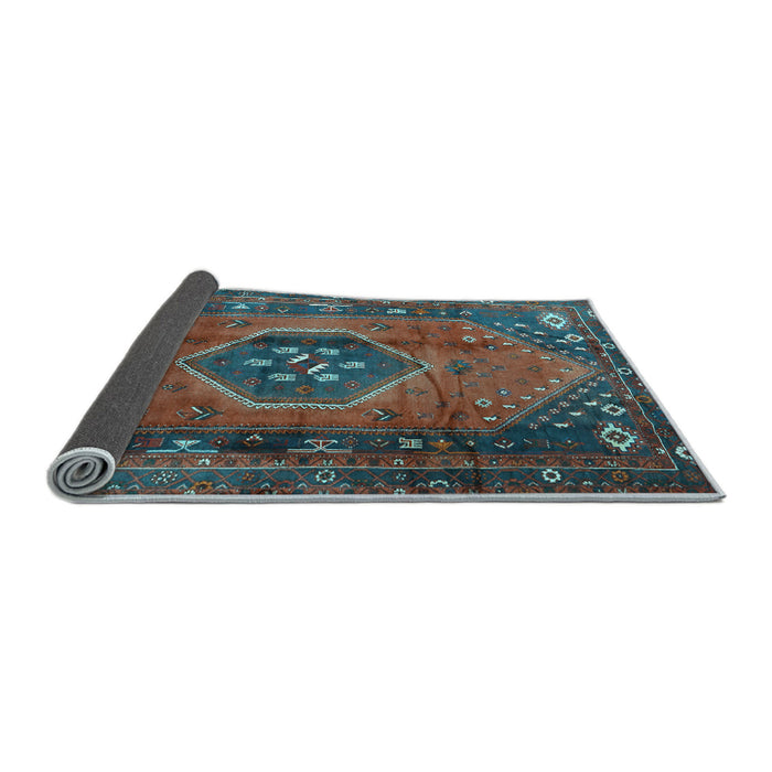 Sideview of Persian Light Blue Traditional Rug, tr2749lblu