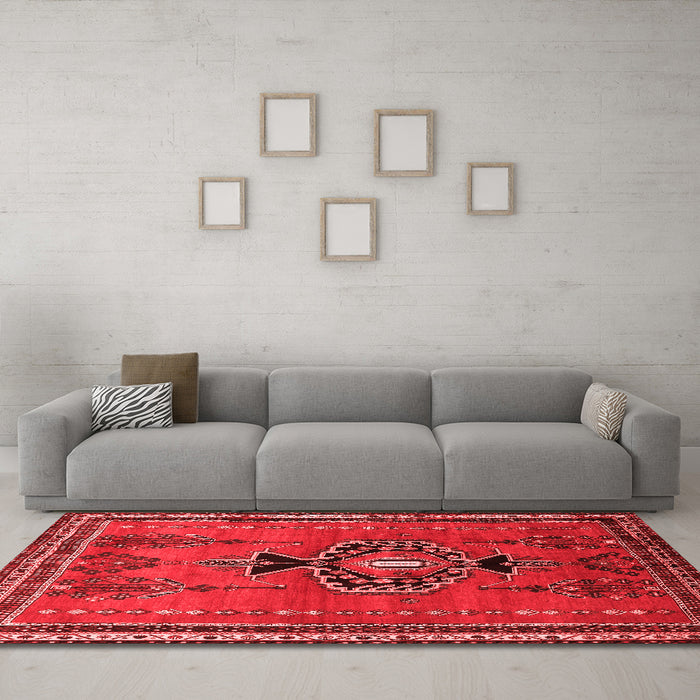 Traditional Red Washable Rugs