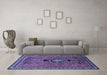 Machine Washable Persian Blue Traditional Rug in a Living Room, wshtr274blu