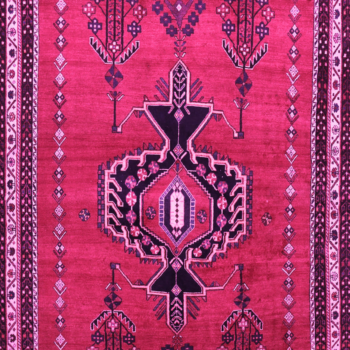 Machine Washable Persian Pink Traditional Rug, wshtr274pnk