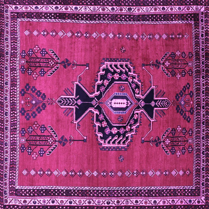 Square Persian Purple Traditional Rug, tr274pur
