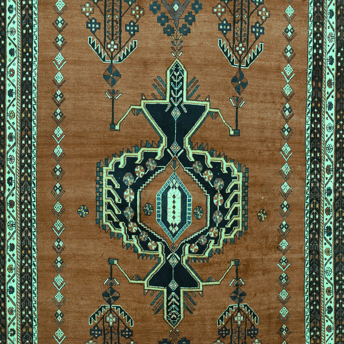 Machine Washable Persian Turquoise Traditional Area Rugs, wshtr274turq