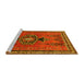 Sideview of Machine Washable Persian Yellow Traditional Rug, wshtr274yw