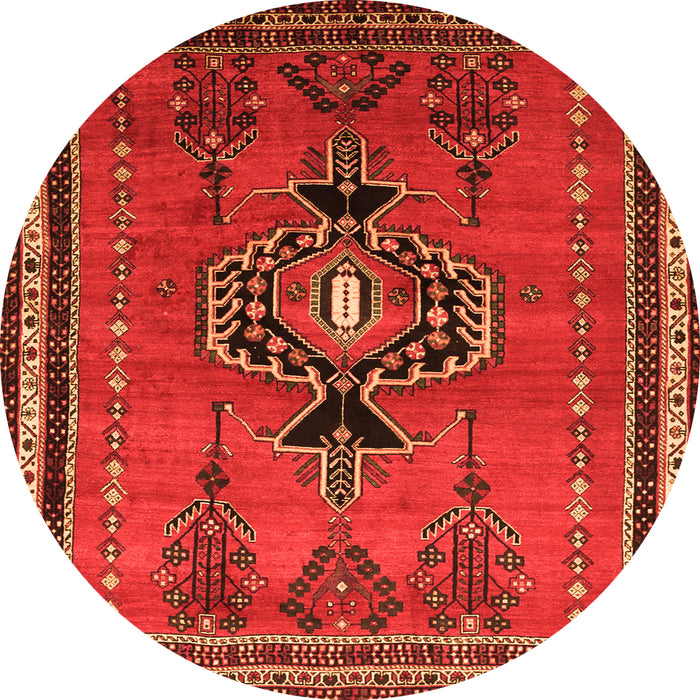 Square Persian Orange Traditional Rug, tr274org