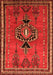 Serging Thickness of Machine Washable Persian Orange Traditional Area Rugs, wshtr274org