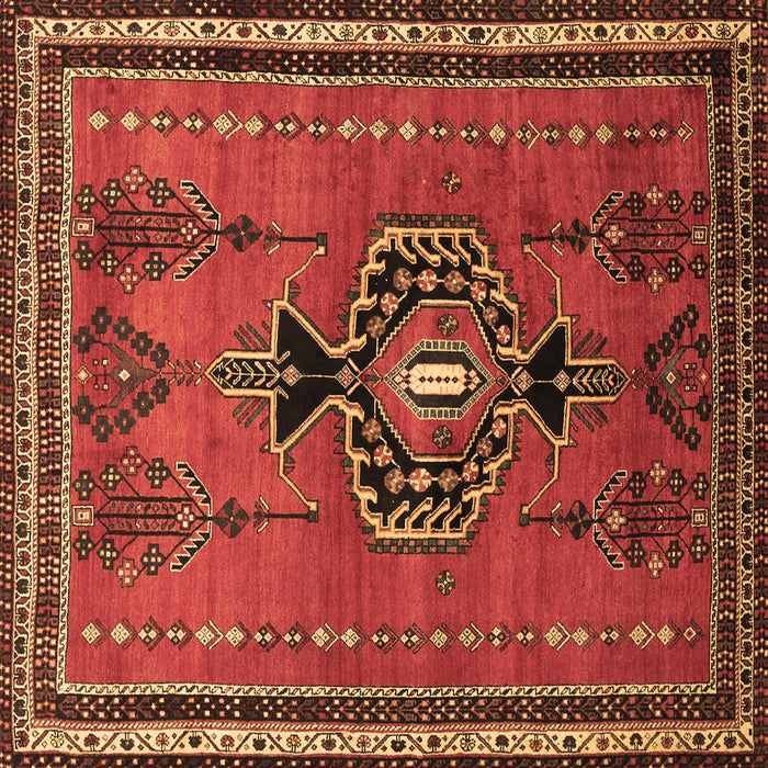 Square Persian Brown Traditional Rug, tr274brn