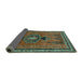 Sideview of Persian Turquoise Traditional Rug, tr274turq