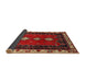 Sideview of Traditional Dark Gold Brown Persian Rug, tr275