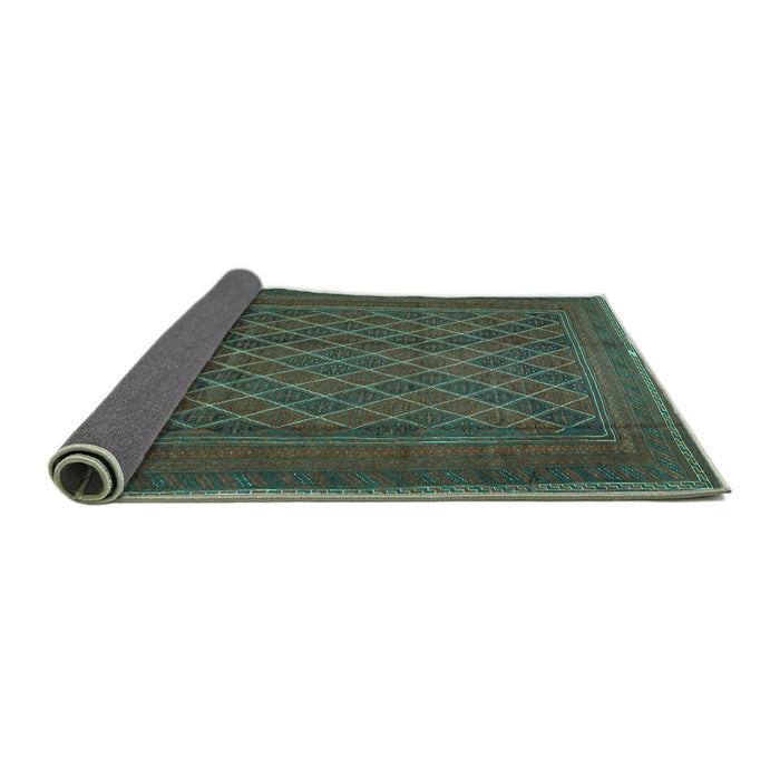 Sideview of Persian Turquoise Traditional Rug, tr2750turq