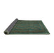 Sideview of Persian Turquoise Traditional Rug, tr2750turq