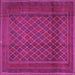 Square Machine Washable Persian Pink Traditional Rug, wshtr2750pnk